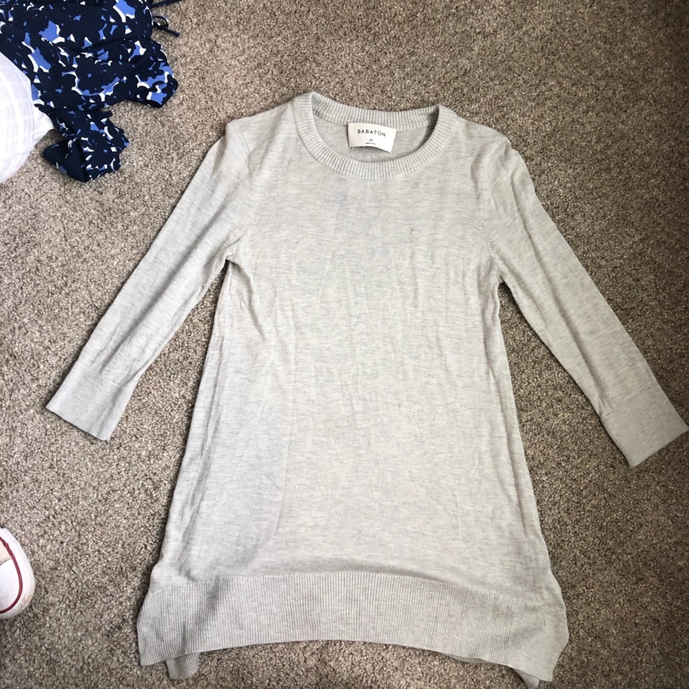 Soft gray sweater